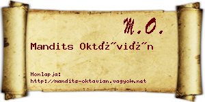 Mandits Oktávián névjegykártya